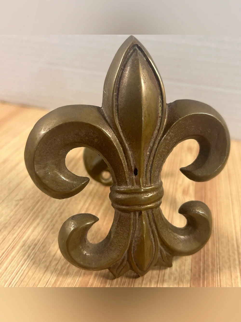 VTG Set of 4 Fleur de Lis Bronze Curtain Tie-Back Hook 1996 Korea Made Classical